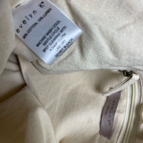 Evelyn K Hobo beige cotton extra large tote with brown and gold stitchin… - Picture 7 of 12